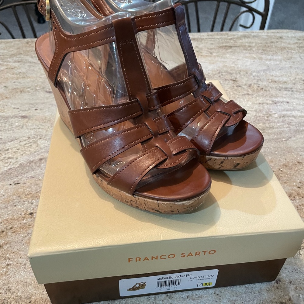 Franco Sarto MaryBeth Wedge Sandals size 10